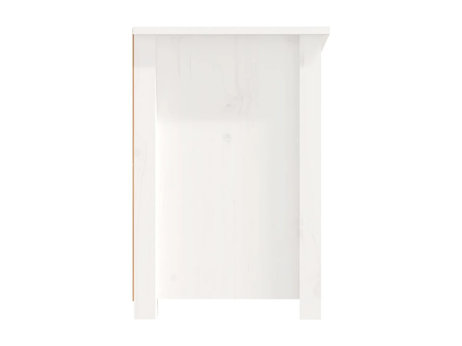 TV-Schrank Weiß 114x35x52 cm Massivholz Kiefer