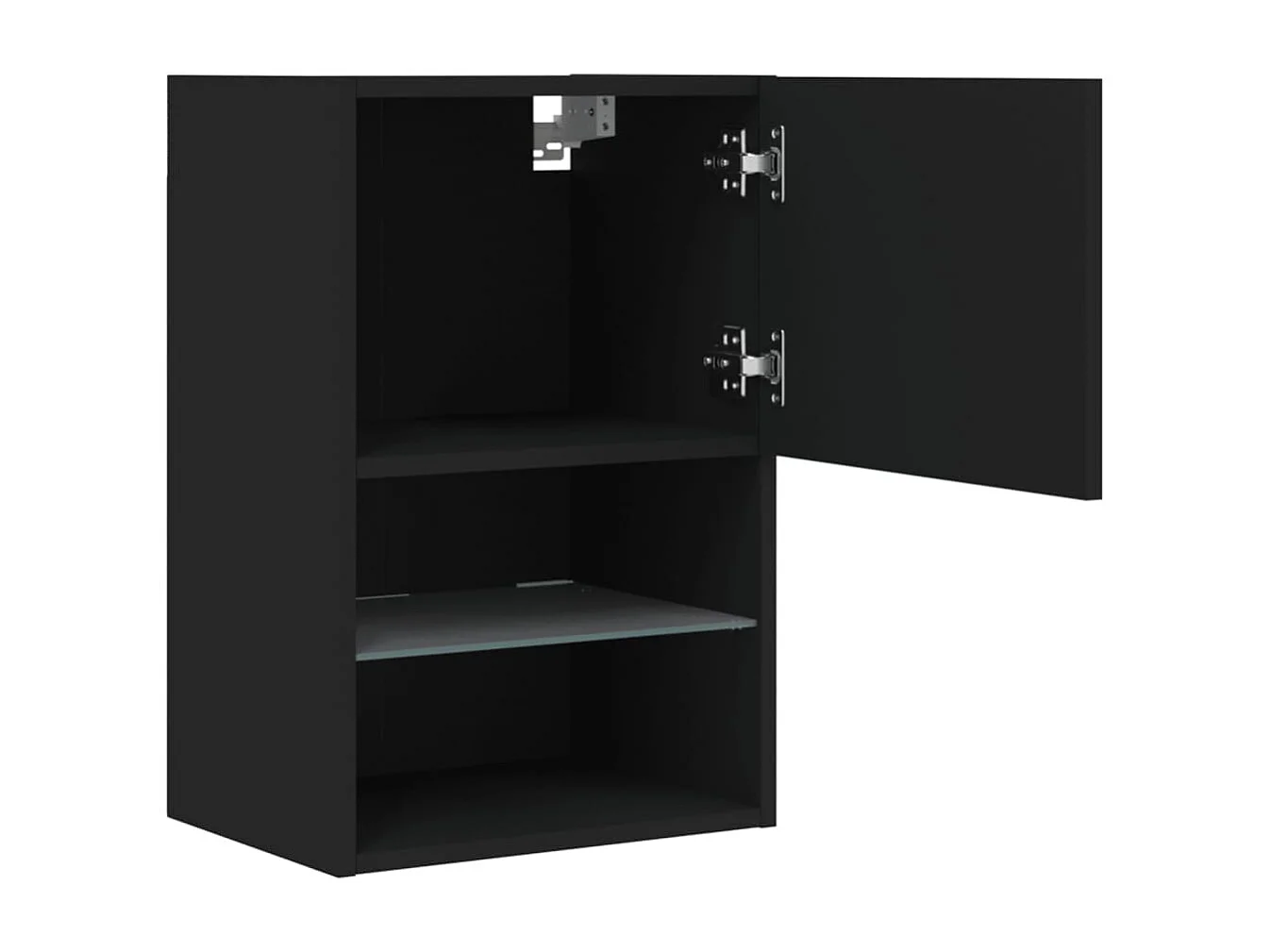 Meubles TV avec lumières LED 2 pcs noir 40,5x30x60 cm