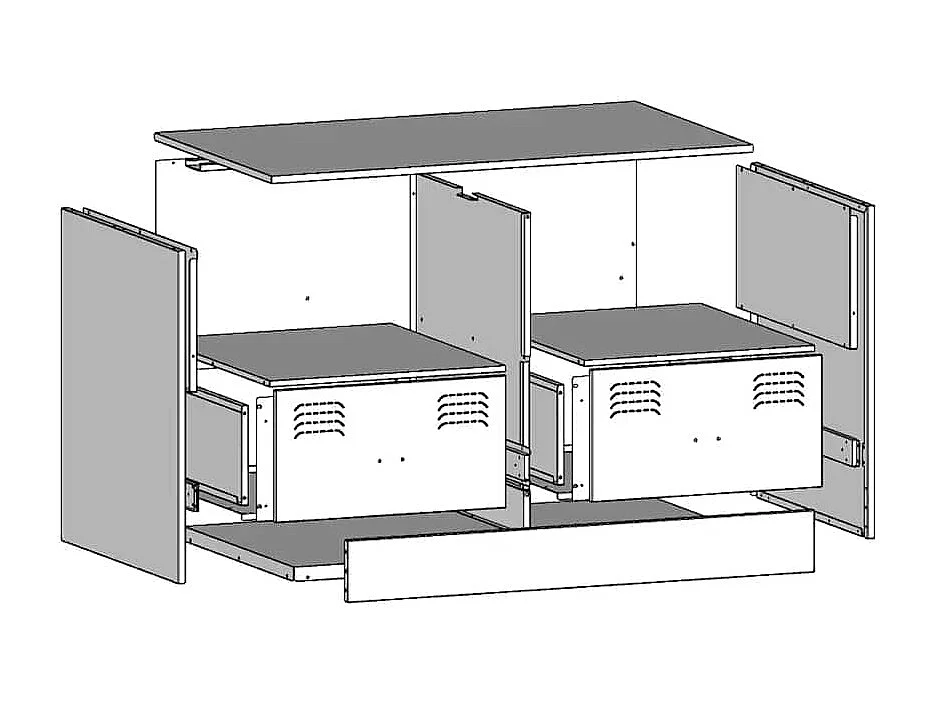 Muebles para TV 2 unidades acero amarillo mostaza 67x39x44 cm