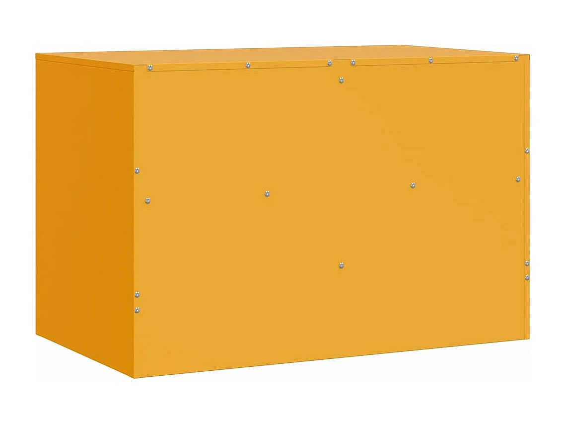 Muebles para TV 2 unidades acero amarillo mostaza 67x39x44 cm