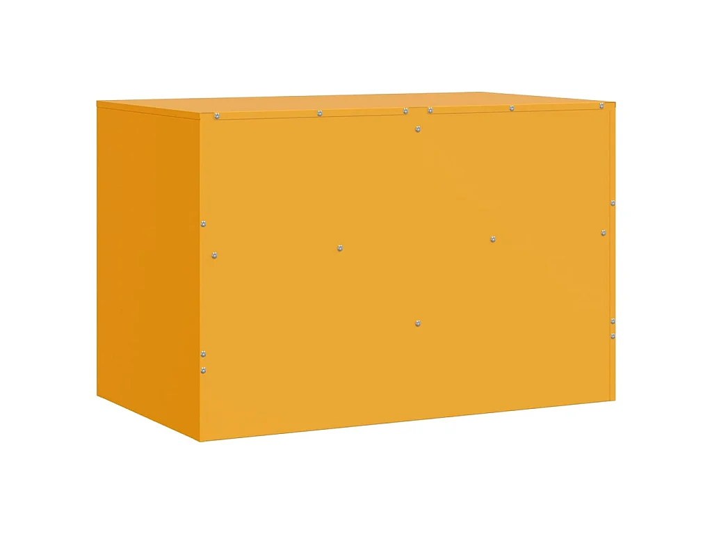 Tv-meubelen 2 st 67x39x44 cm staal mosterdgeel
