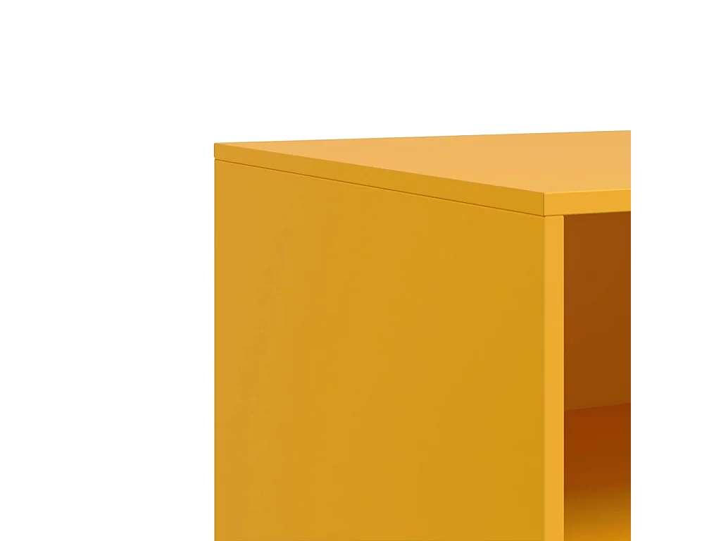 Tv-meubelen 2 st 67x39x44 cm staal mosterdgeel