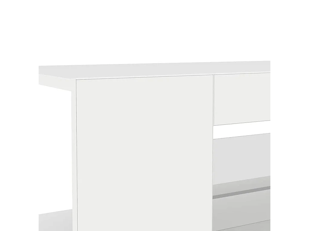 TV-Schrank mit LED-Leuchten Hochglanz-Weiß 90x39x30 cm