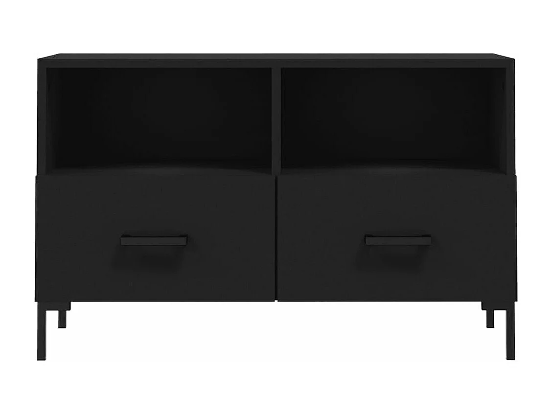 Meuble TV Noir 80x36x50 cm Bois d'ingénierie