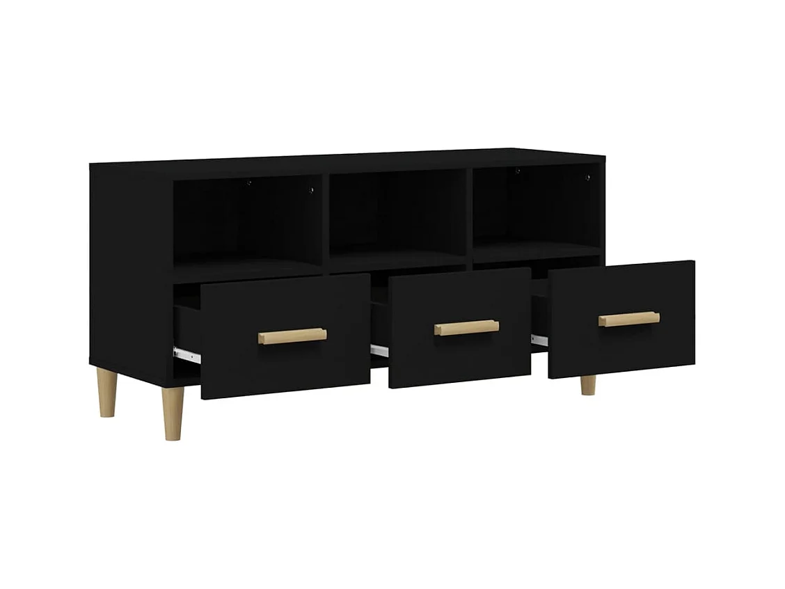 Meuble TV Blanc 102x36x50 cm Bois d'ingénierie