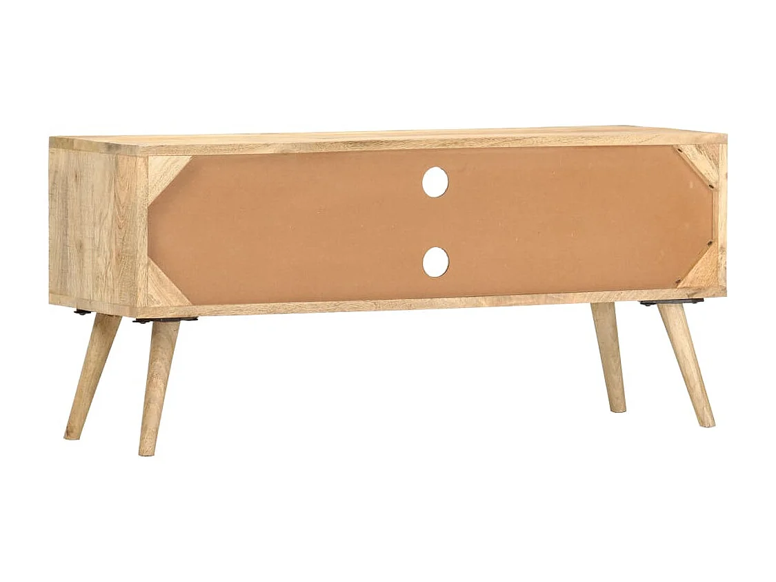 Meuble TV 100x30x45 cm bois massif de manguier
