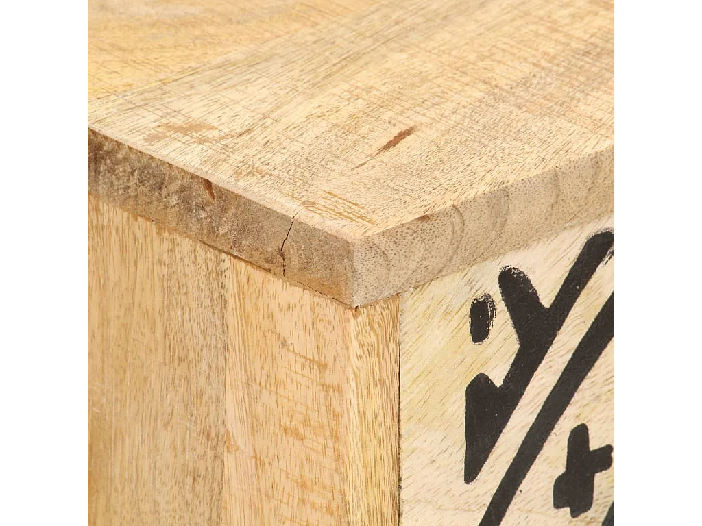 Meuble TV 100x30x45 cm bois massif de manguier