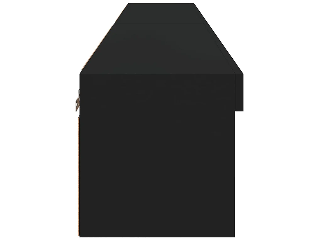 Meubles TV avec lumières LED 2 pcs noir 80x30x30 cm