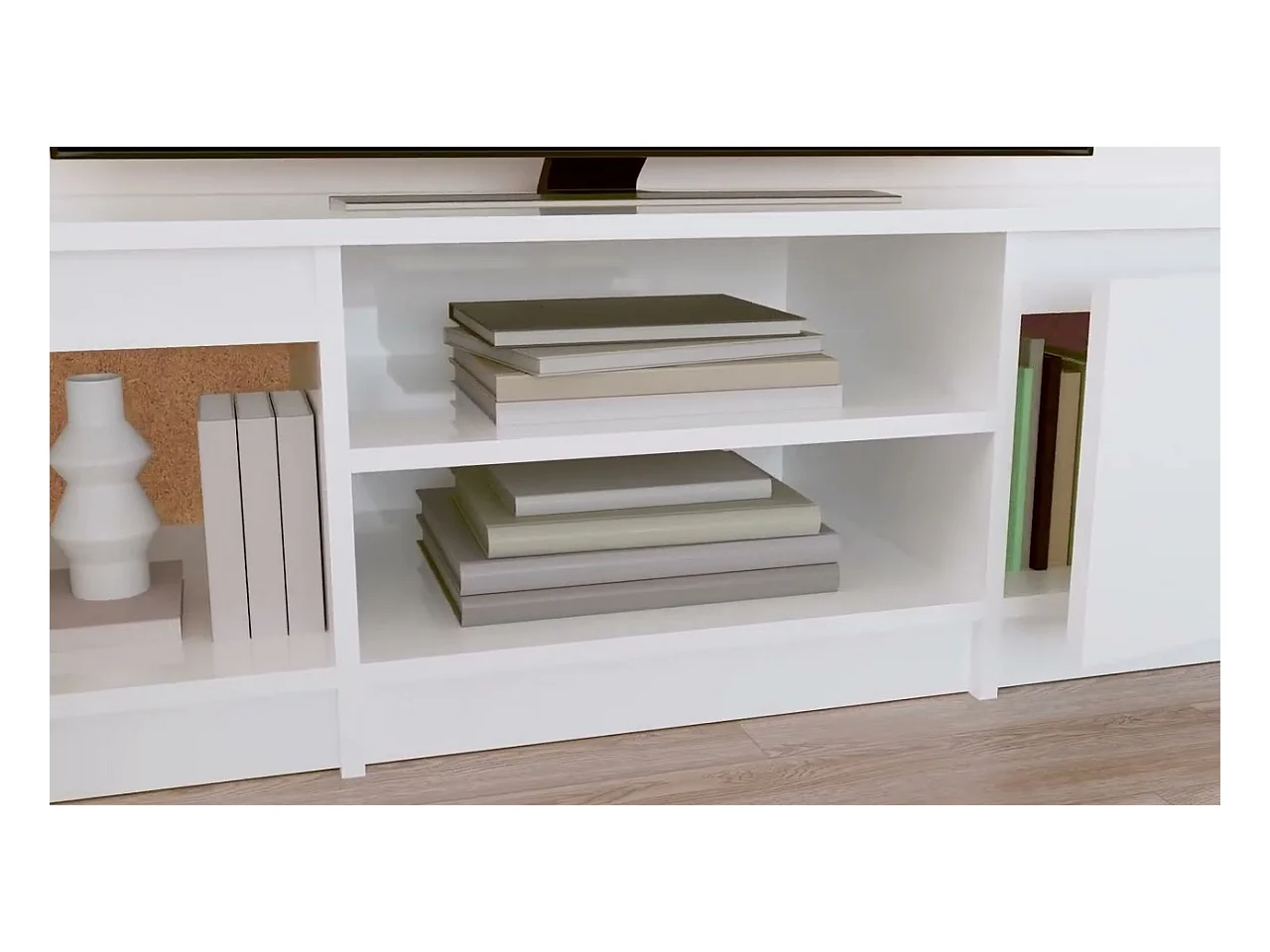 TV-Schrank Hochglanz-Weiß 140x40x35,5 cm Holzwerkstoff