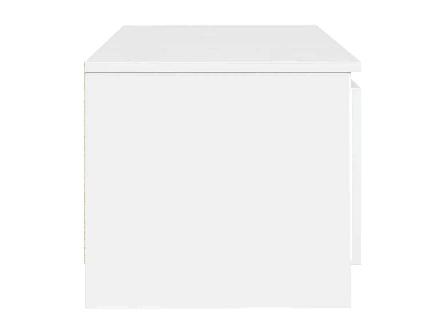 Meuble TV blanc brillant 140x40x35,5 cm bois d'ingénierie