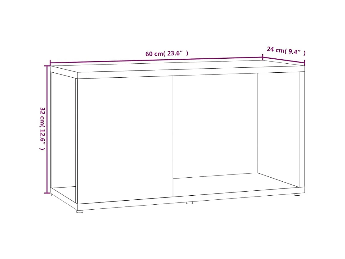 TV-Schrank Räuchereiche 60x24x32 cm Holzwerkstoff