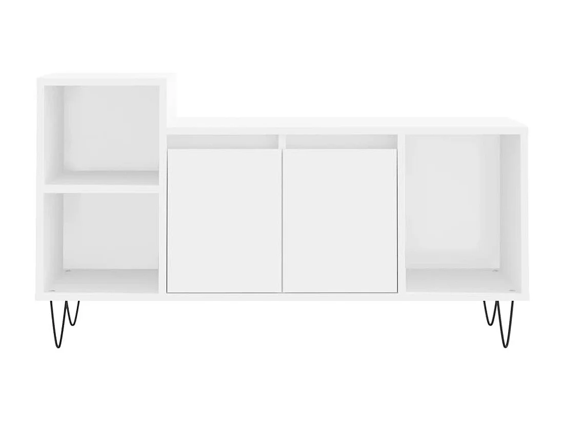 Meuble TV Blanc 100x35x55 cm Bois d'ingénierie