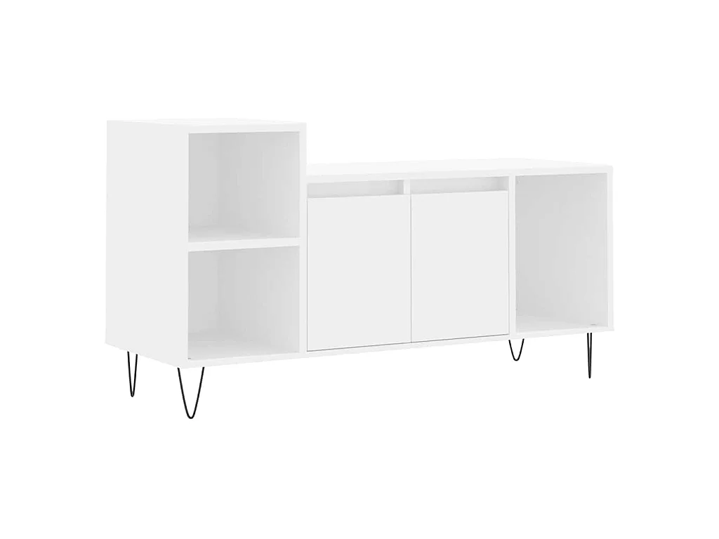 Meuble TV Blanc 100x35x55 cm Bois d'ingénierie