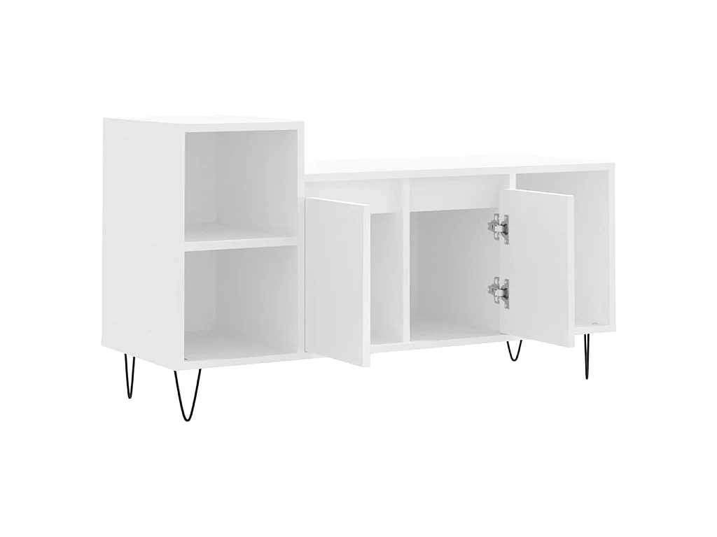 Tv-meubel 100x35x55 cm bewerkt hout wit