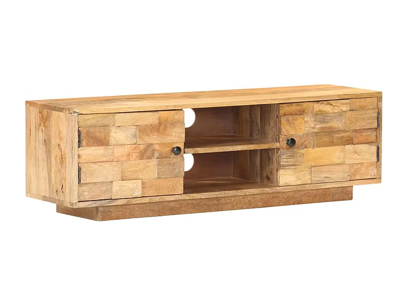 Mobile Porta TV 116x30x35 cm in Legno Massello di Mango