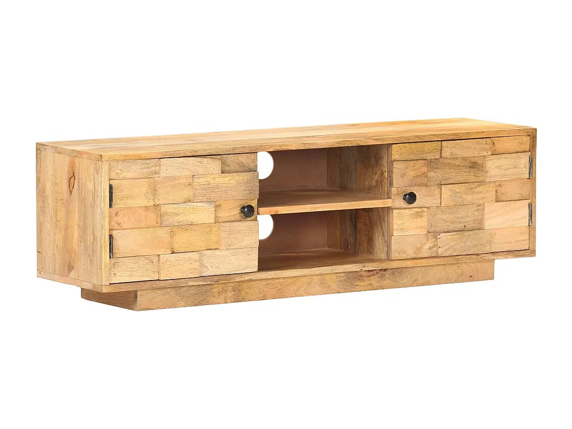 Meuble TV 116x30x35 cm Bois de manguier solide
