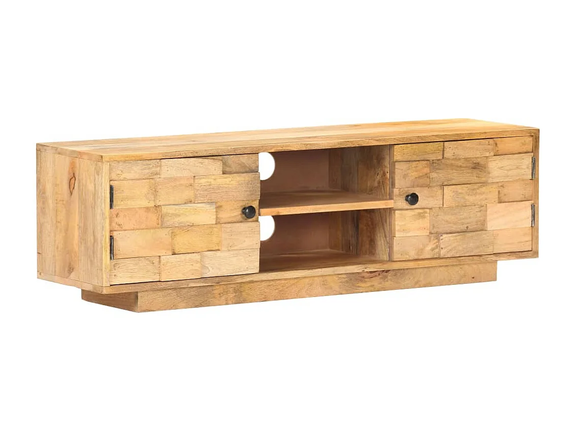 Meuble TV 116x30x35 cm Bois de manguier solide