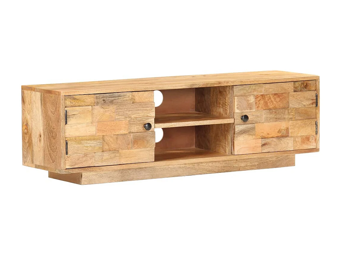Meuble TV 116x30x35 cm Bois de manguier solide
