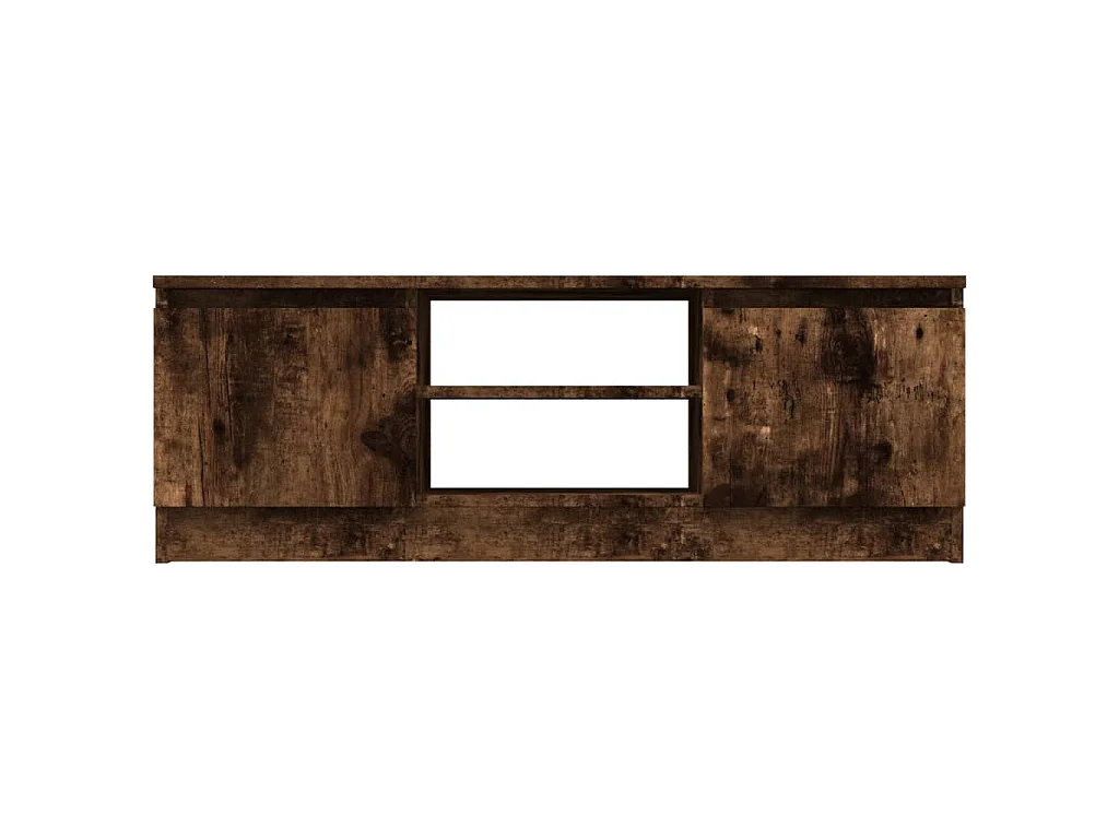 Meuble TV avec porte Chêne fumé 102x30x36 cm