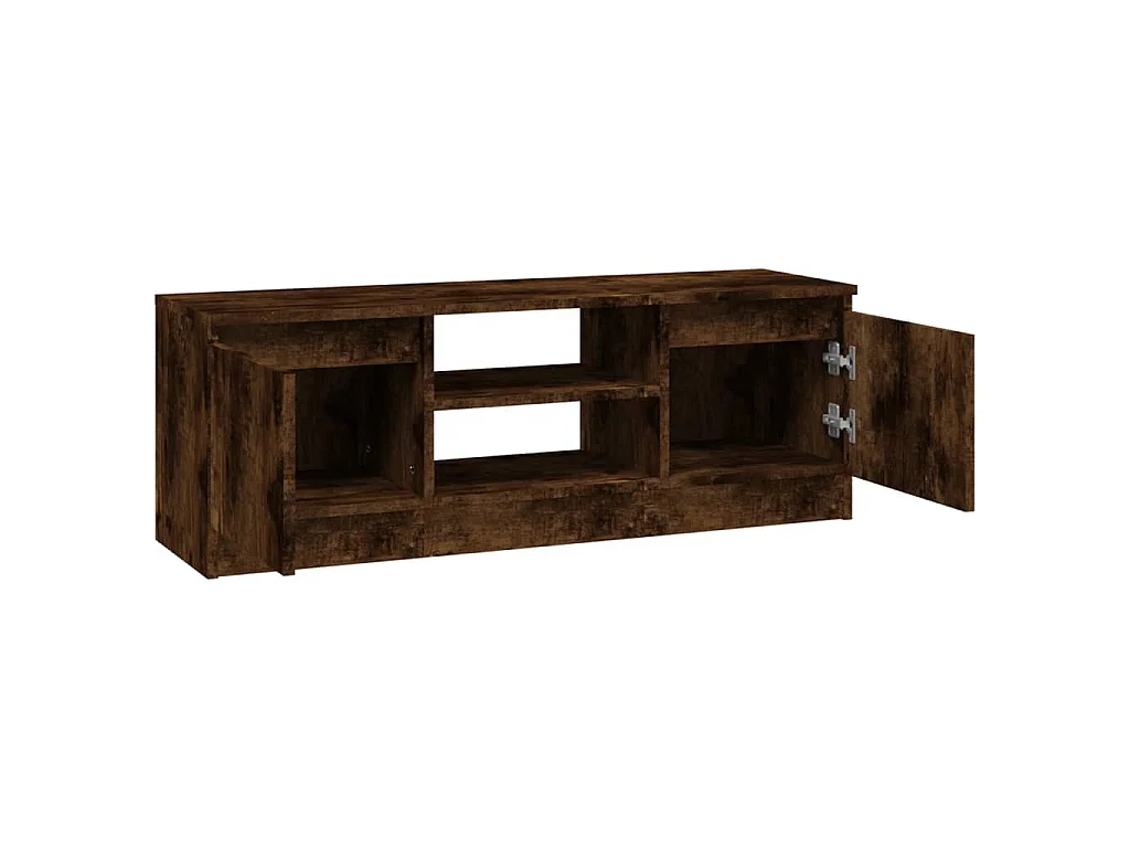 Meuble TV avec porte Chêne fumé 102x30x36 cm
