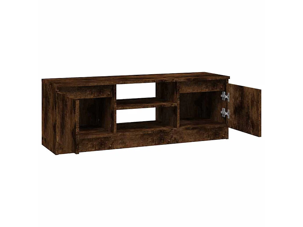 Meuble TV avec porte Chêne fumé 102x30x36 cm