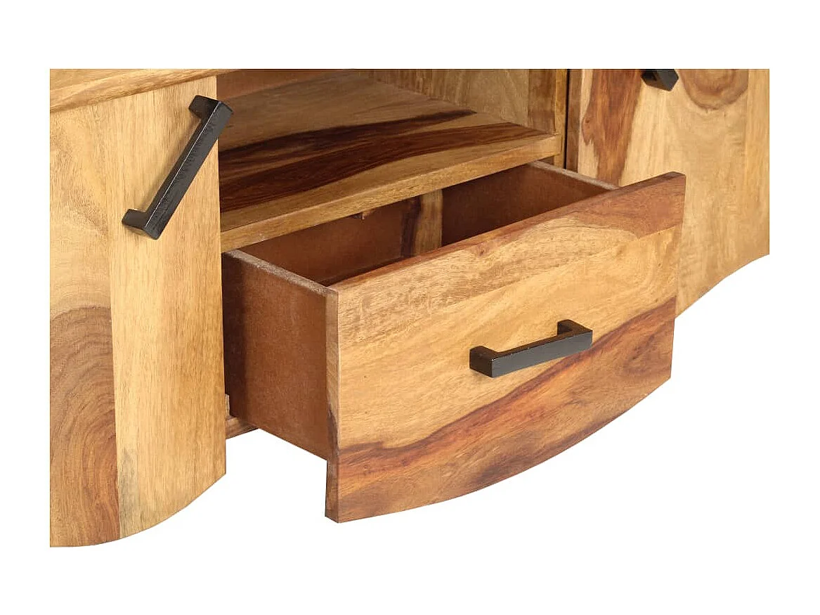 Meuble TV 115x30x42 cm Bois solide