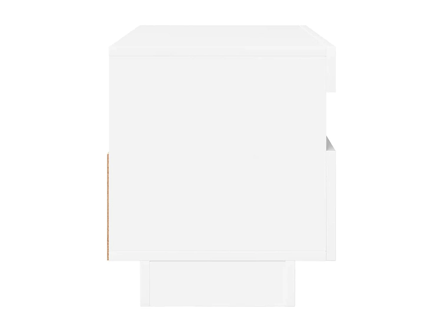 Meuble TV avec lumières LED blanc brillant 80x35x40 cm