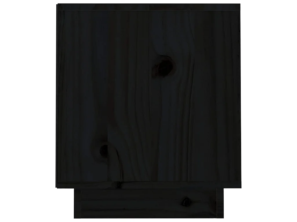 TV-Schrank Schwarz 70x34x40 cm Massivholz Kiefer