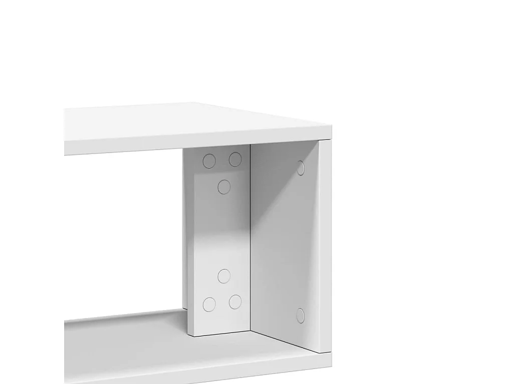 Mobili TV a Parete 2pz Bianchi 100x30x50cm in Legno Multistrato