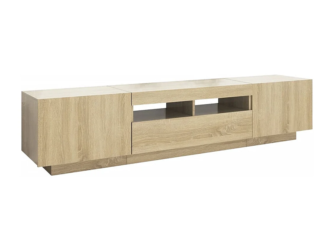 Meuble TV avec lumières LED Chêne sonoma 180x35x40 cm