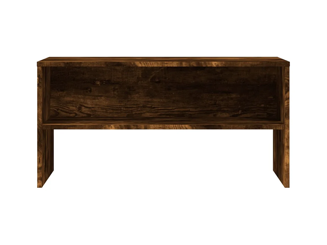 Mueble de TV madera de ingeniería roble ahumado 80x40x40 cm