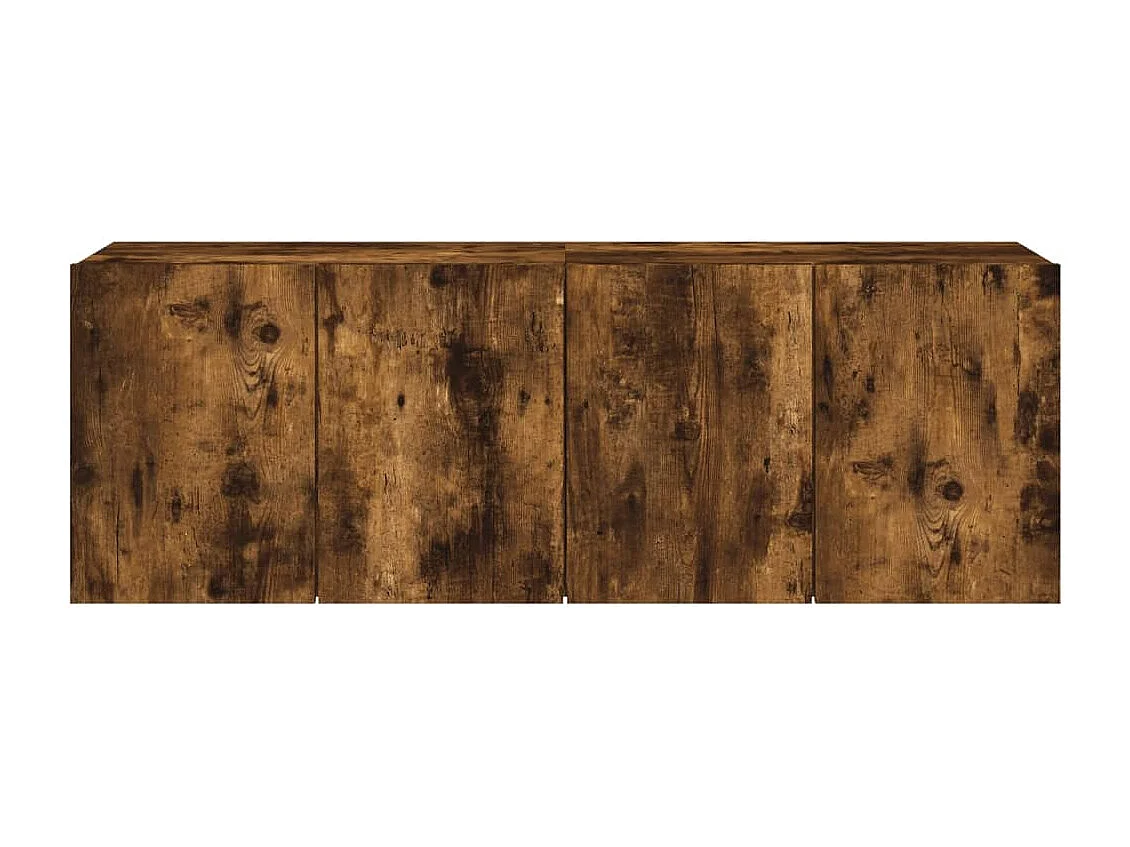 Meubles TV muraux 2 pcs chêne fumé 60x30x41 cm