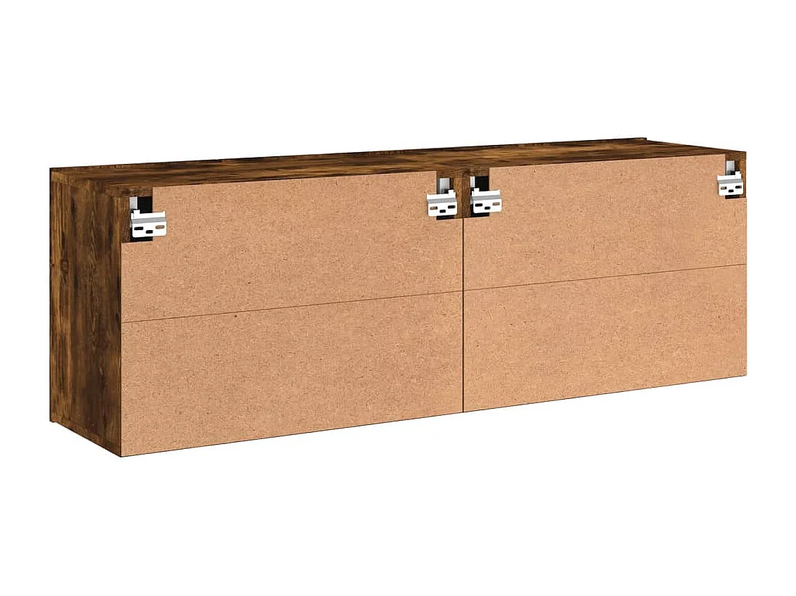 Meubles TV muraux 2 pcs chêne fumé 60x30x41 cm