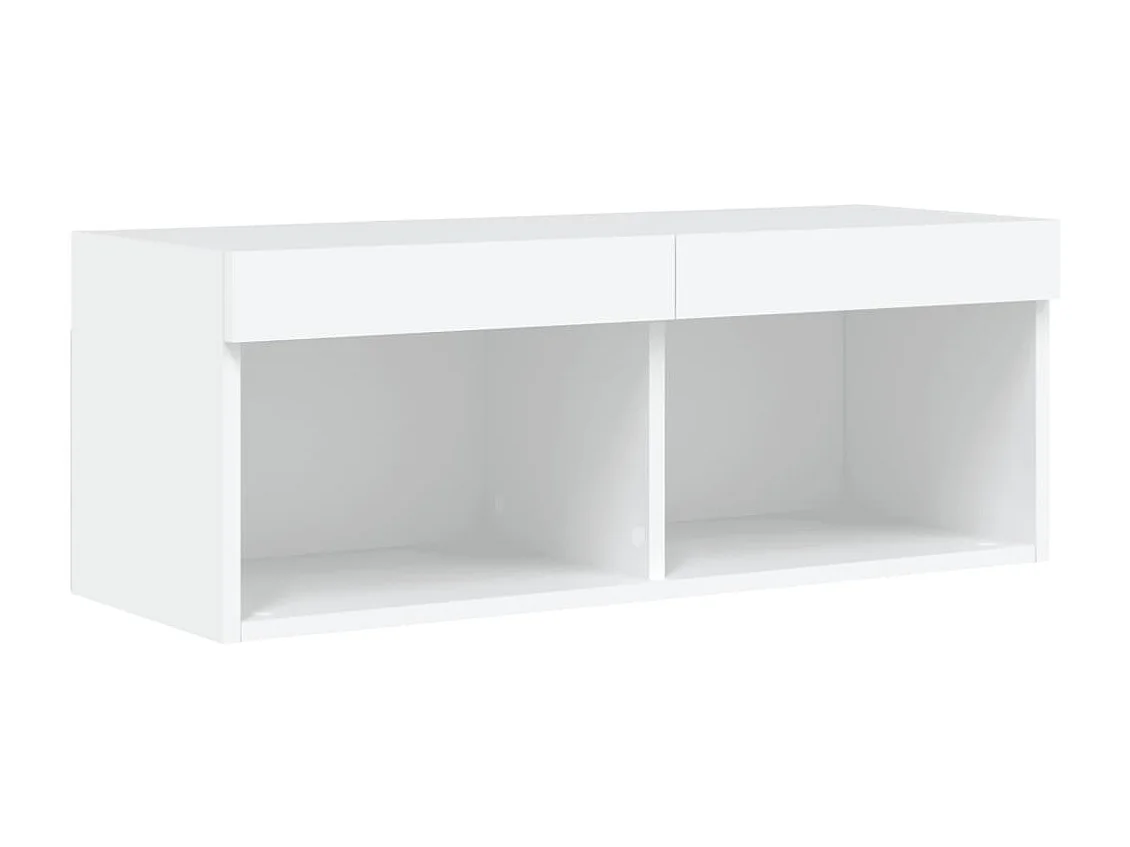TV-Schrank mit LED-Leuchten Weiß 80x30x30 cm