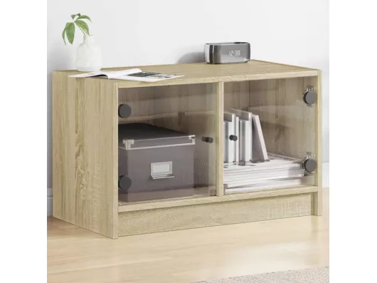 Kauf Unique TV-Schrank mit Glastüren Sonoma-Eiche 68x37x42 cm