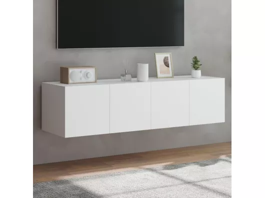 Kauf Unique TV-Wandschränke mit LED-Leuchten 2 Stk. Weiß 60x35x31 cm