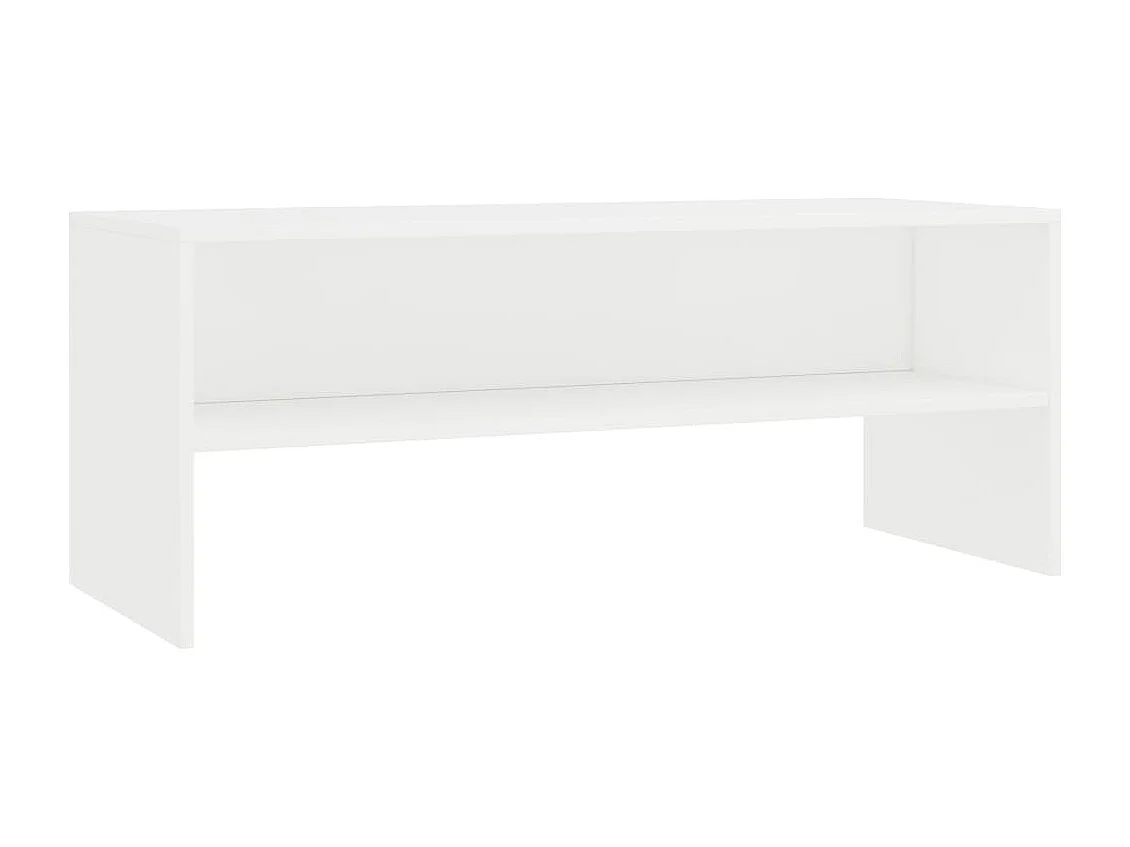 Meuble TV Blanc 100x40x40 cm Bois d’ingénierie