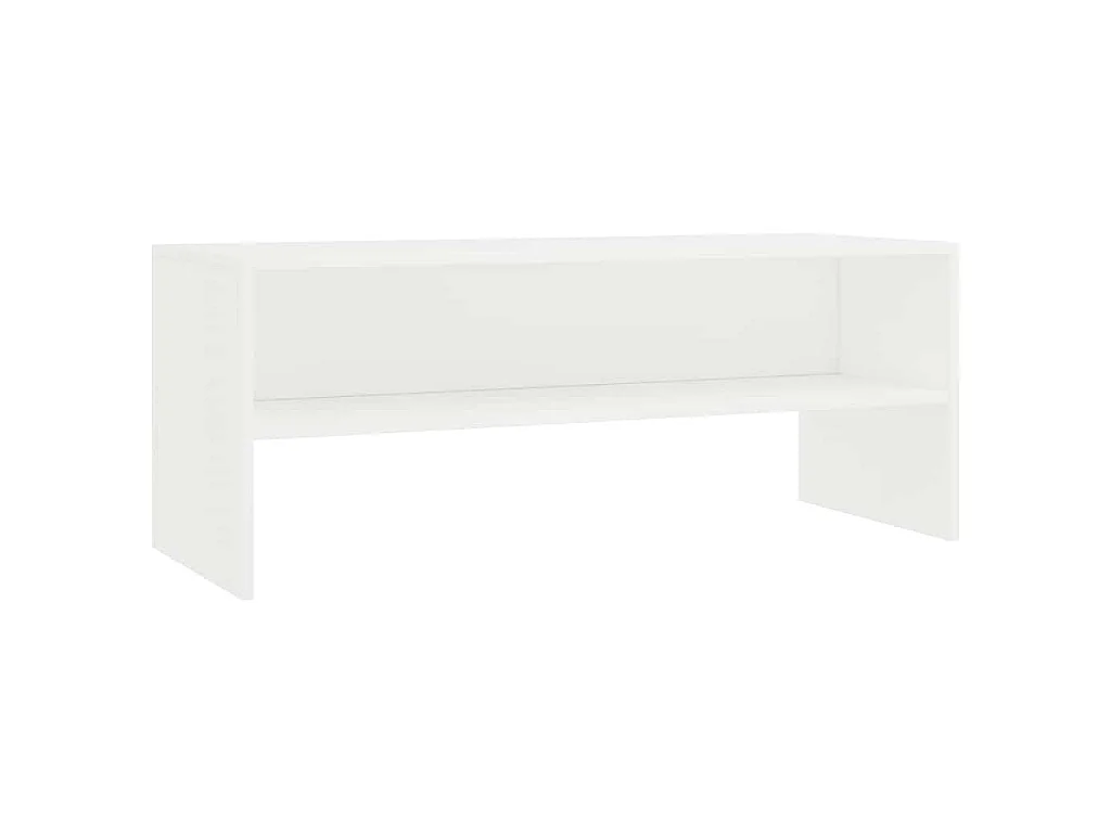 Meuble TV Blanc 100x40x40 cm Bois d’ingénierie