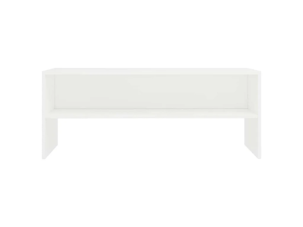 Meuble TV Blanc 100x40x40 cm Bois d’ingénierie