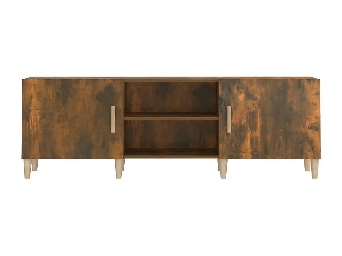 Mobile Porta TV Rovere Fumo 150x30x50 cm in Legno Multistrato