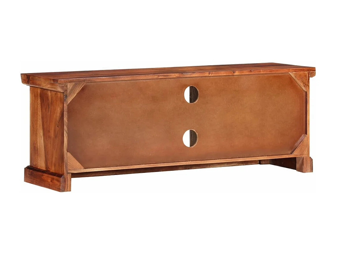 Meuble TV avec portes 112x30x40 cm bois d'acacia massif