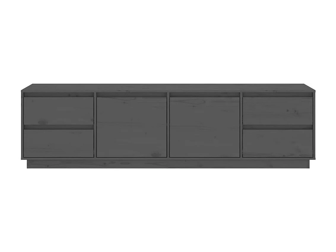 Meuble TV Gris 176x37x47,5 cm Bois de pin massif