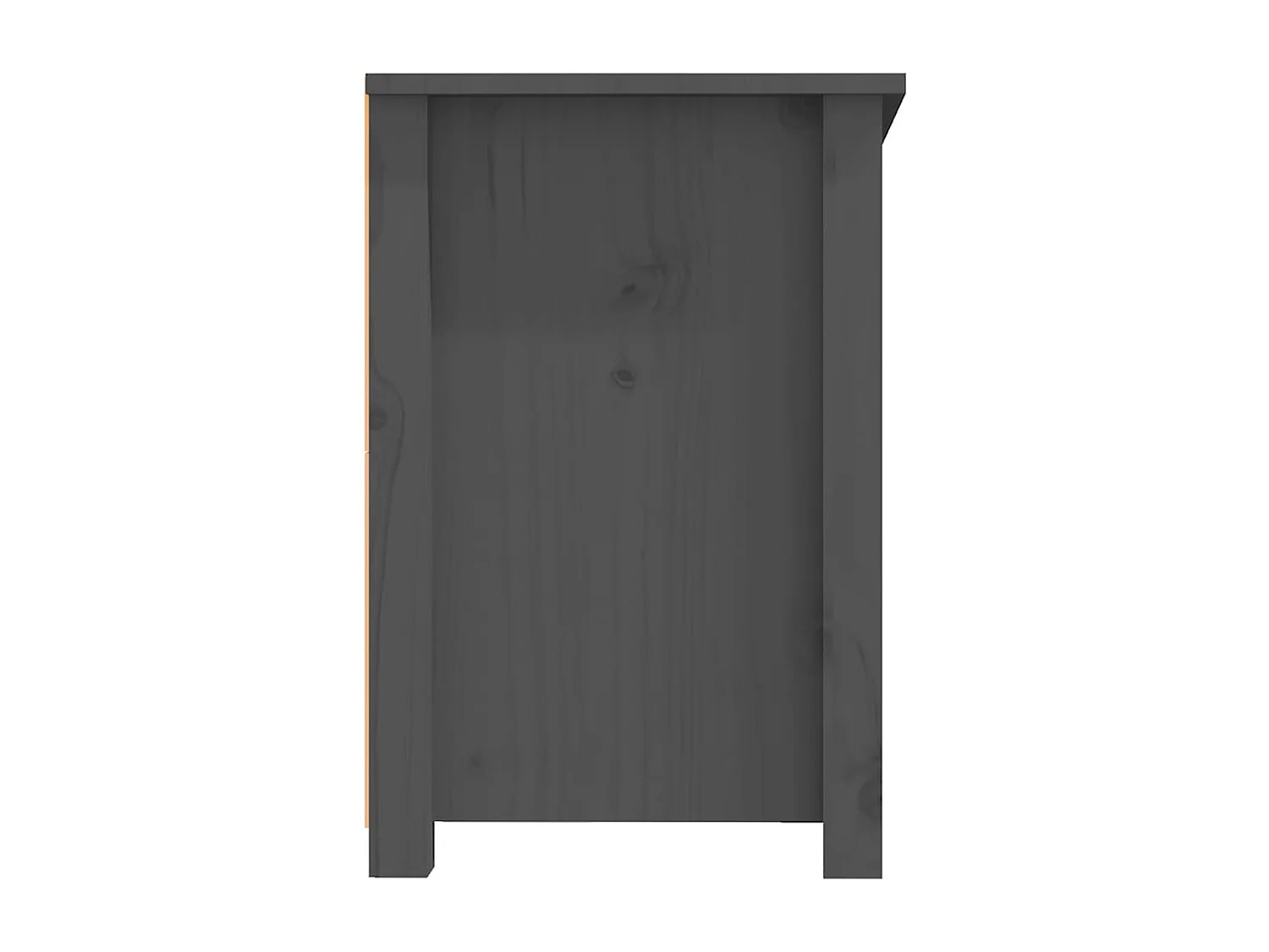 Meuble TV Gris 114x35x52 cm Bois de pin massif