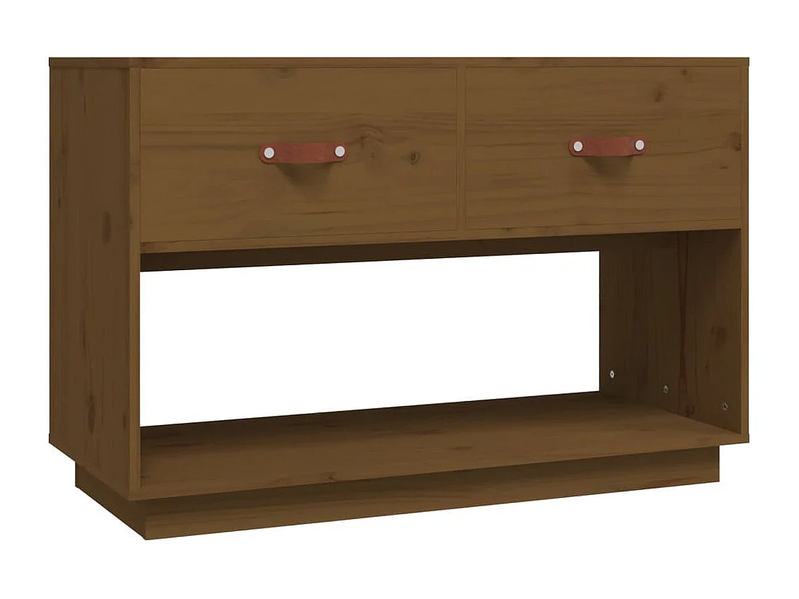 Tv-meubel 90x40x60 cm massief grenenhout honingbruin