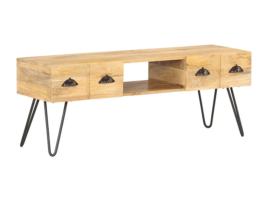 Móvel de TV 120x35x45 cm madeira de mangueira maciça