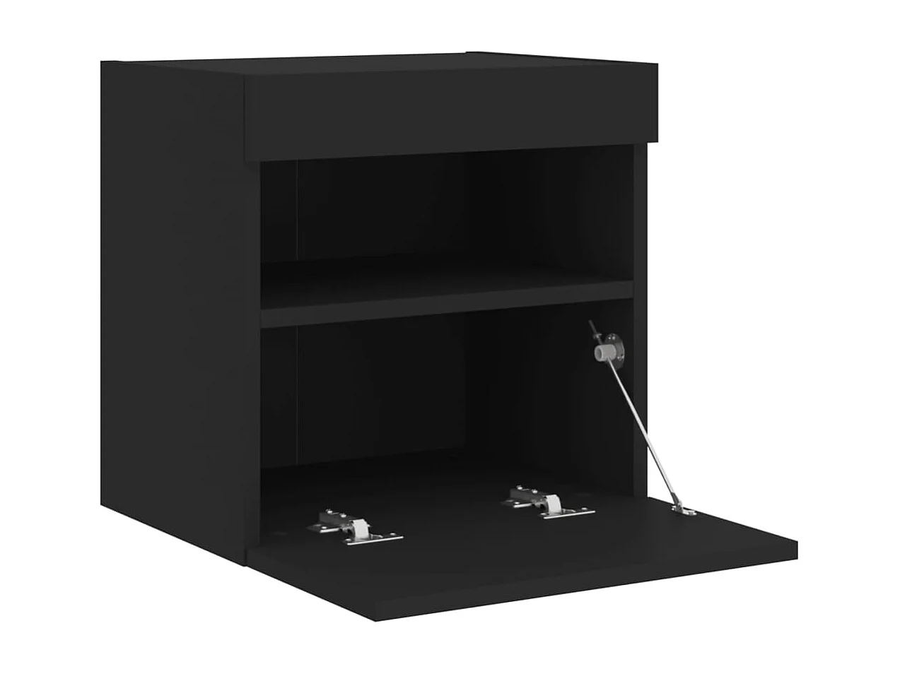 Tv-wandmeubel met LED-verlichting 40x30x40 cm zwart