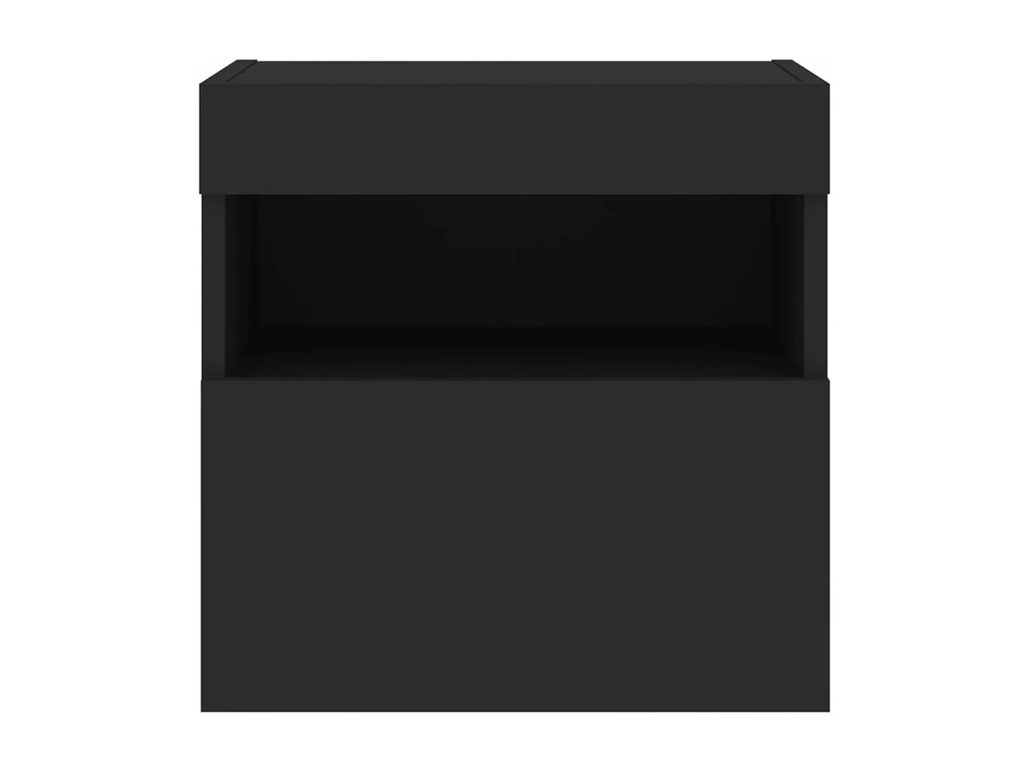 Tv-wandmeubel met LED-verlichting 40x30x40 cm zwart