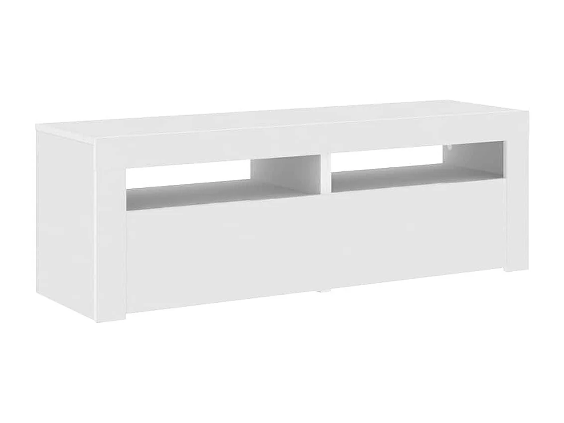 Tv-meubel met LED-verlichting 120x35x40 cm wit