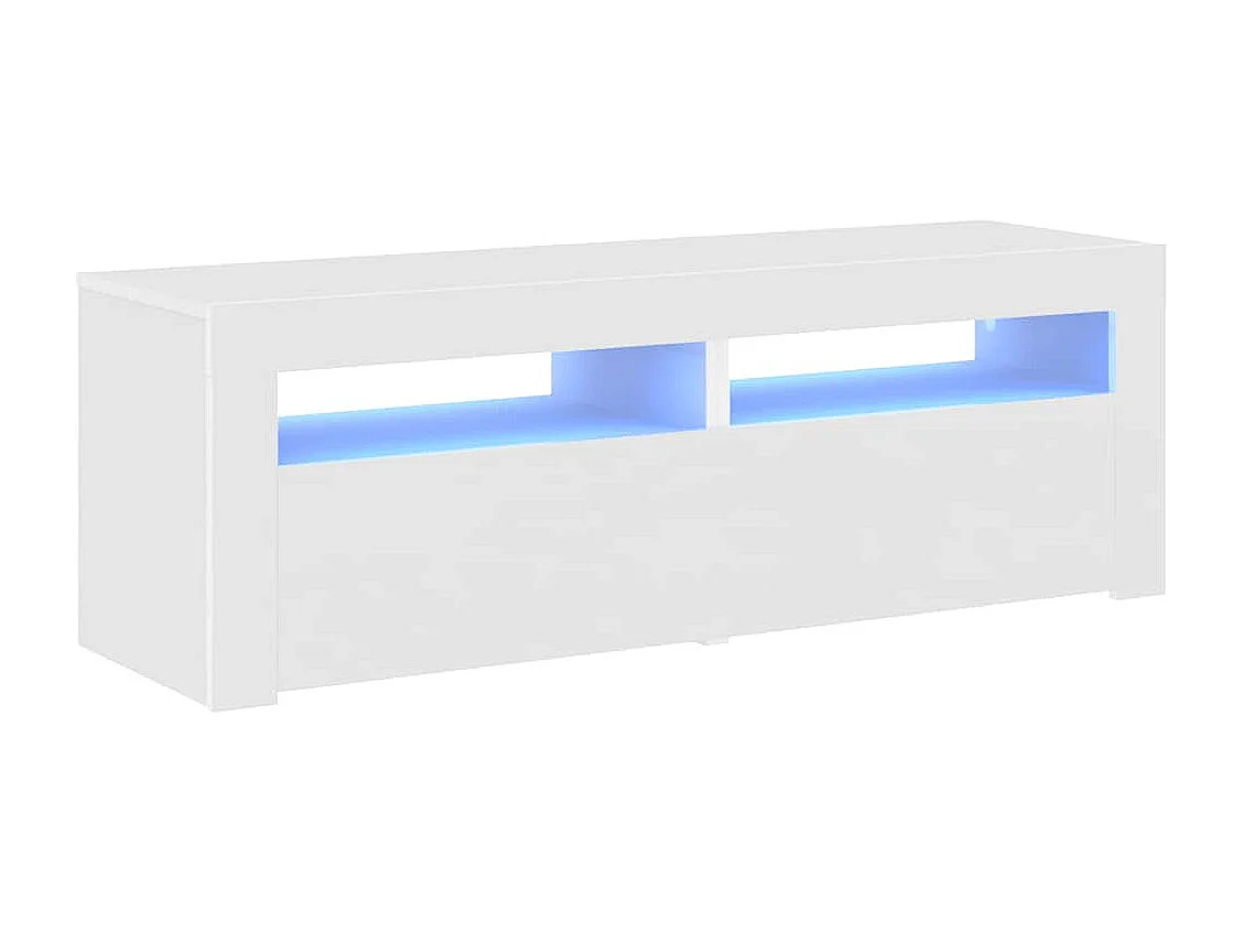 TV-Schrank mit LED-Leuchten Weiß 120x35x40 cm