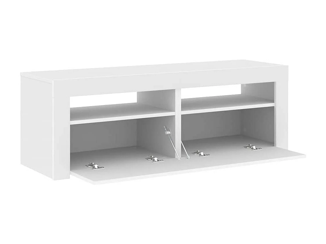 TV-Schrank mit LED-Leuchten Weiß 120x35x40 cm